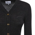 Cardigan MINI RIBBED MERINO CARDIGAN PHANTOM K2474 252 252 GANNI
