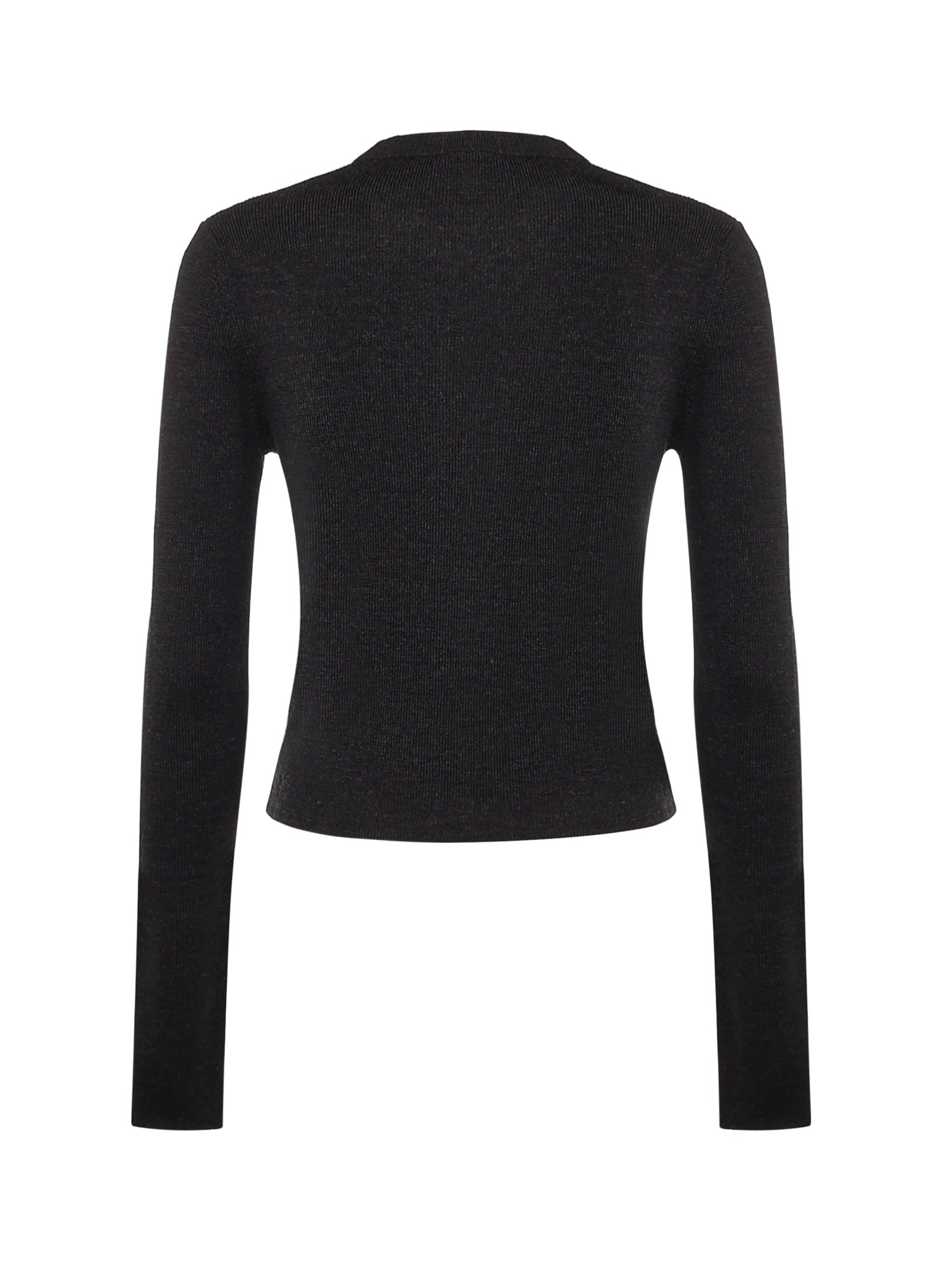 Cardigan MINI RIBBED MERINO CARDIGAN PHANTOM K2474 252 252 GANNI