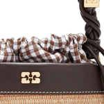 Borse BOU BUCKET RAPHIA SEAL BROWN C2080022 901 901 GANNI