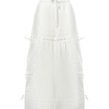 Pantaloni COTTON VOILE BALLOON PANTS BRIGHT WHITE A1080159 151 151 GANNI