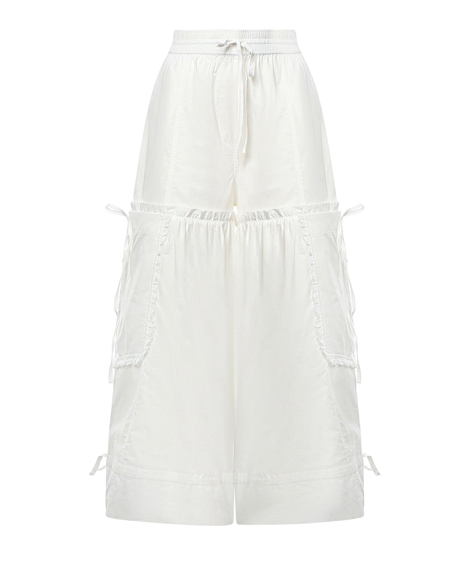 Pantaloni COTTON VOILE BALLOON PANTS BRIGHT WHITE A1080159 151 151 GANNI