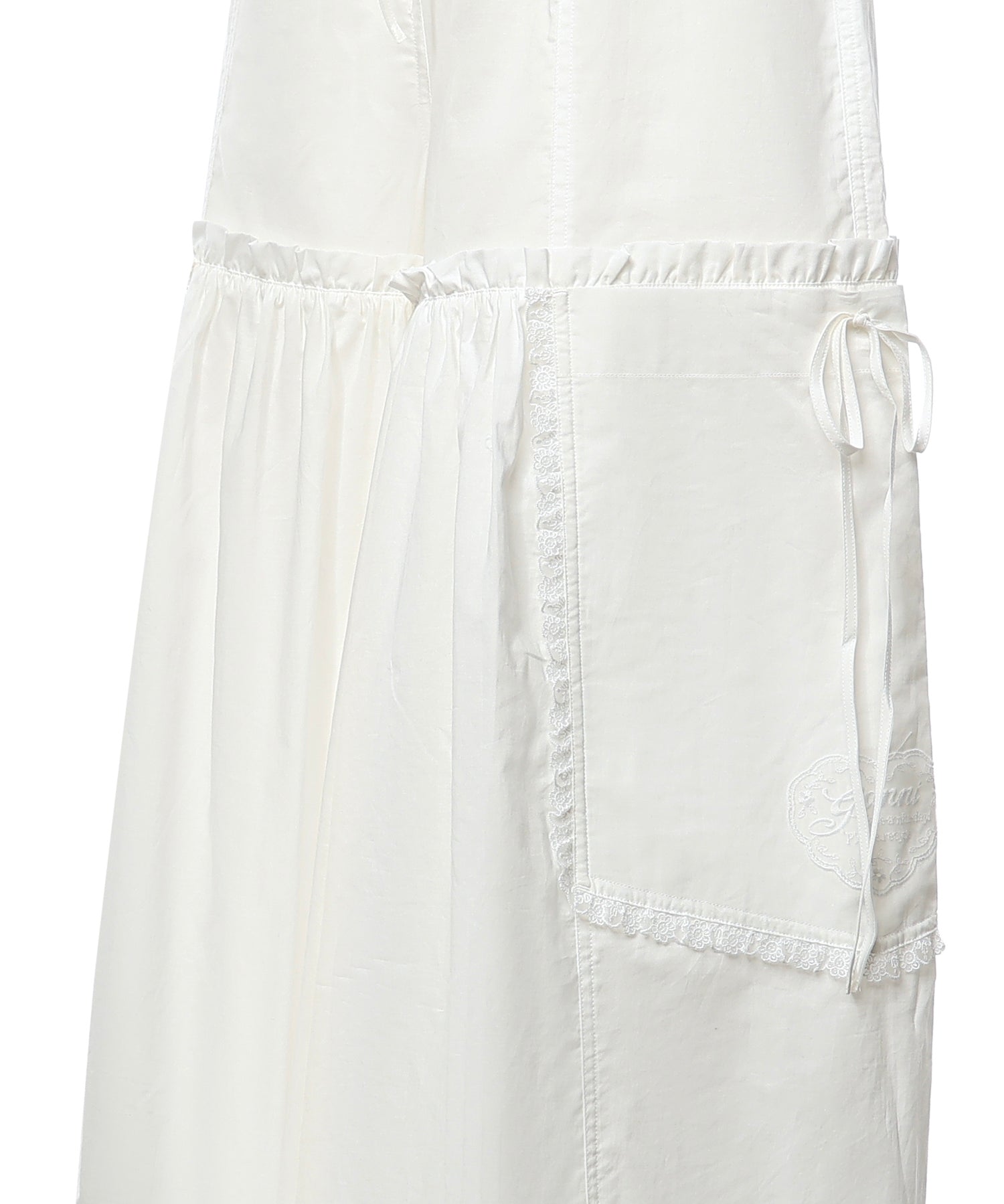 Pantaloni COTTON VOILE BALLOON PANTS BRIGHT WHITE A1080159 151 151 GANNI