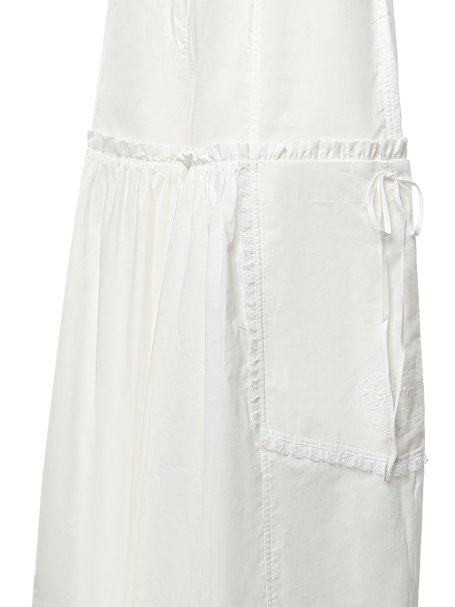 Pantaloni COTTON VOILE BALLOON PANTS BRIGHT WHITE A1080159 151 151 GANNI