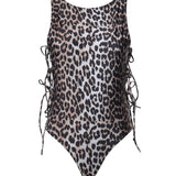 Costumi Da Bagno PRINTED SWIMSUIT W TIE STRINGS ALMOND MILK A3020022 859 859 GANNI