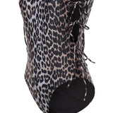 Costumi Da Bagno PRINTED SWIMSUIT W TIE STRINGS ALMOND MILK A3020022 859 859 GANNI