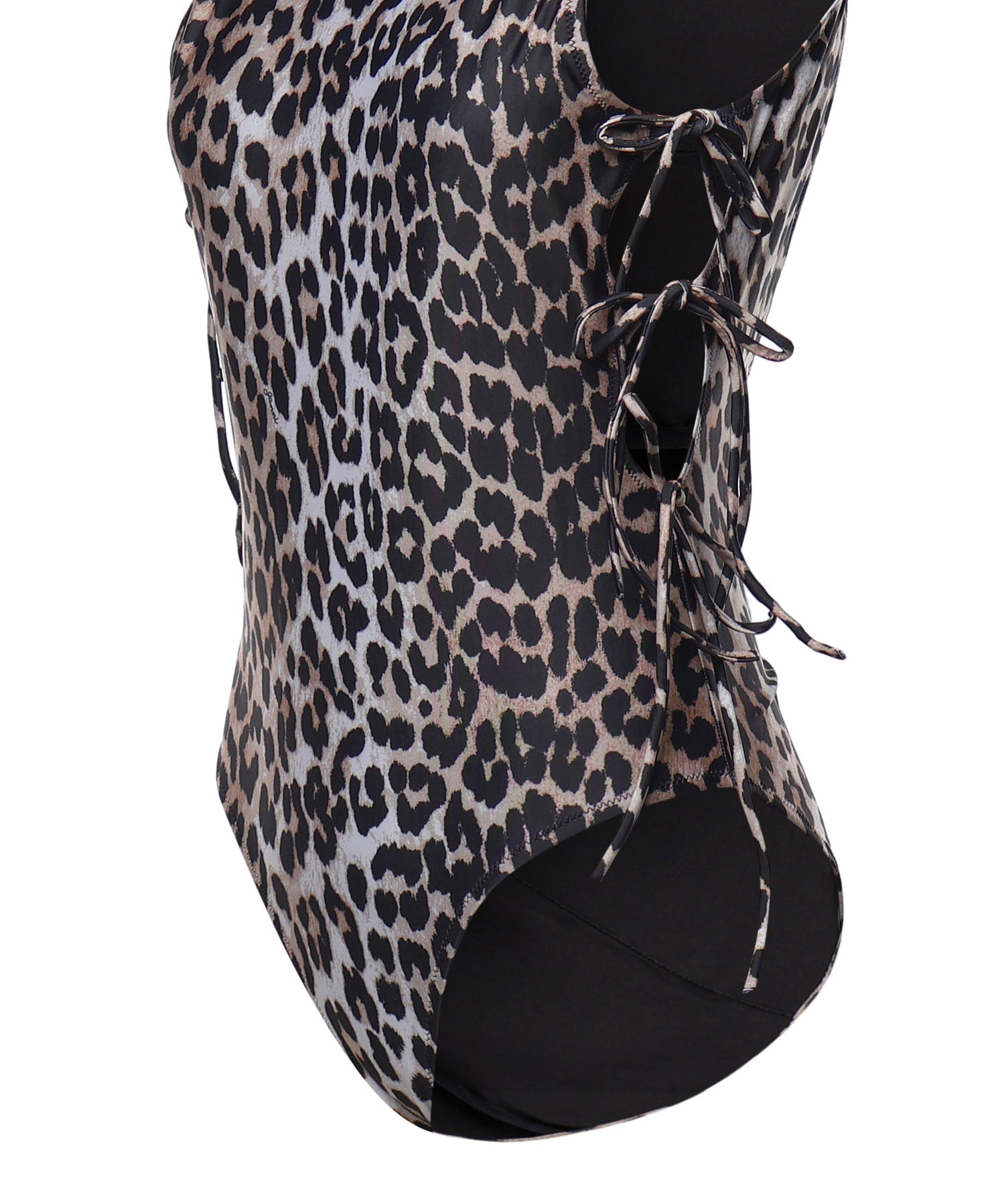 Costumi Da Bagno PRINTED SWIMSUIT W TIE STRINGS ALMOND MILK A3020022 859 859 GANNI