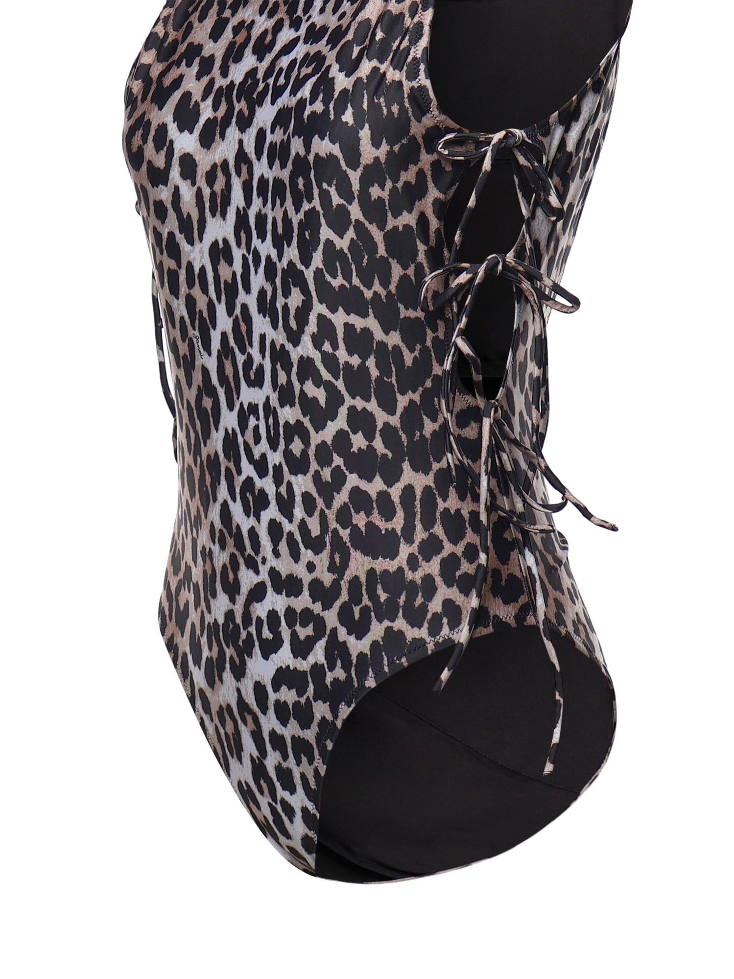 Costumi Da Bagno PRINTED SWIMSUIT W TIE STRINGS ALMOND MILK A3020022 859 859 GANNI