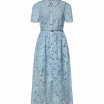 Abiti BLUE LACE TIE NECK MINI DRESS PF26 111M BL BLUE SELF-PORTRAIT