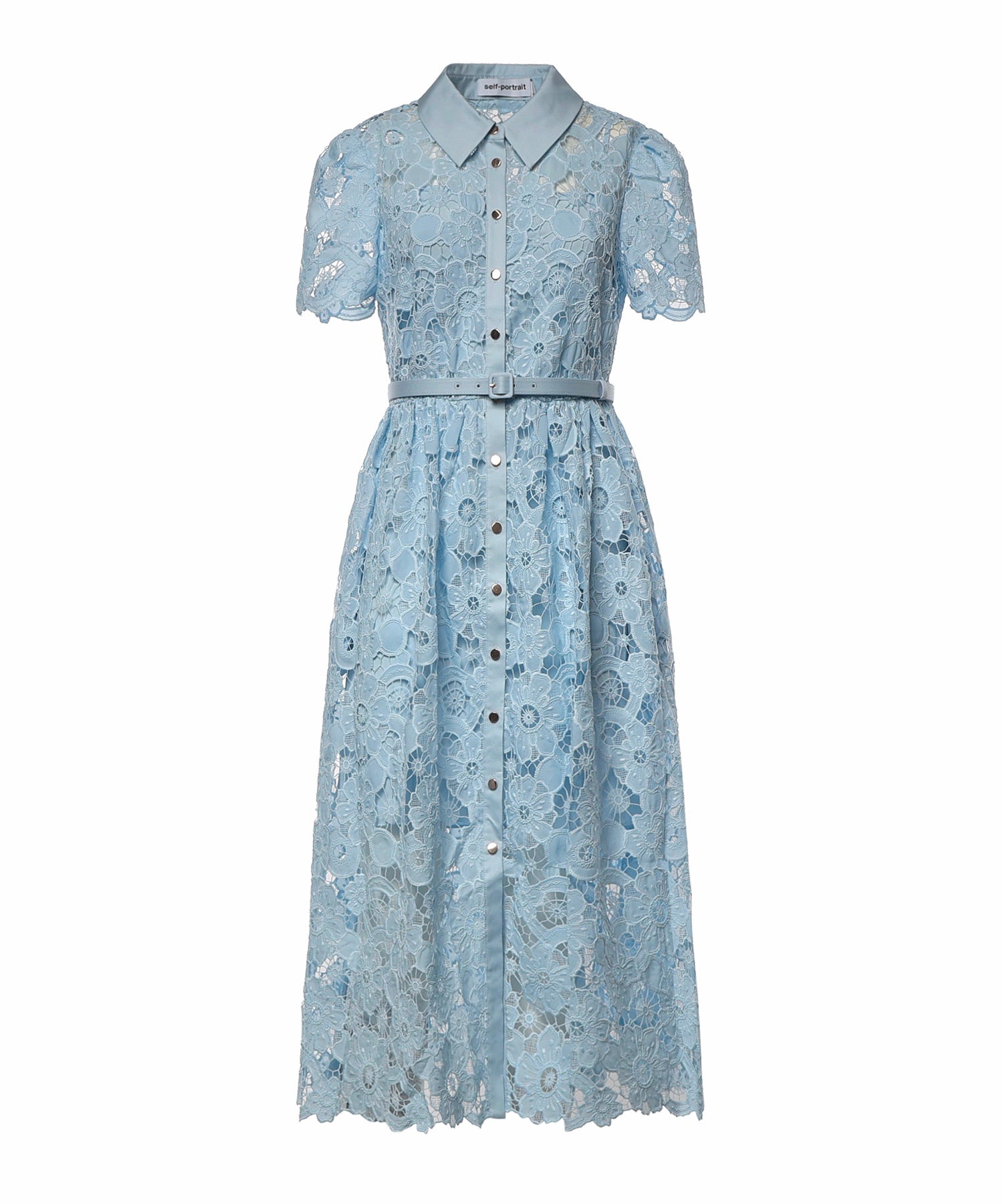 Abiti BLUE LACE TIE NECK MINI DRESS PF26 111M BL BLUE SELF-PORTRAIT