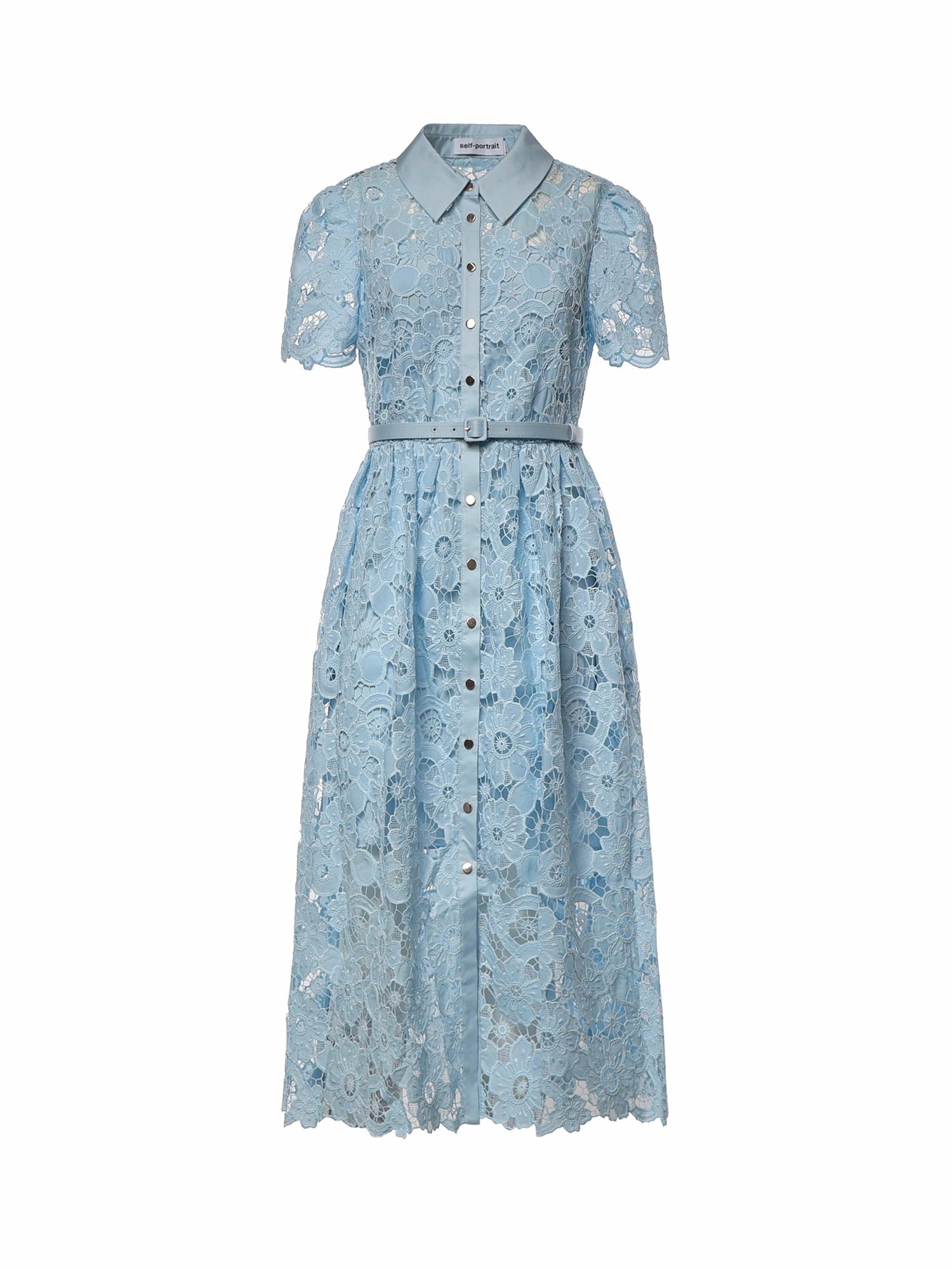 Abiti BLUE LACE TIE NECK MINI DRESS PF26 111M BL BLUE SELF-PORTRAIT