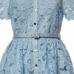 Abiti BLUE LACE TIE NECK MINI DRESS PF26 111M BL BLUE SELF-PORTRAIT