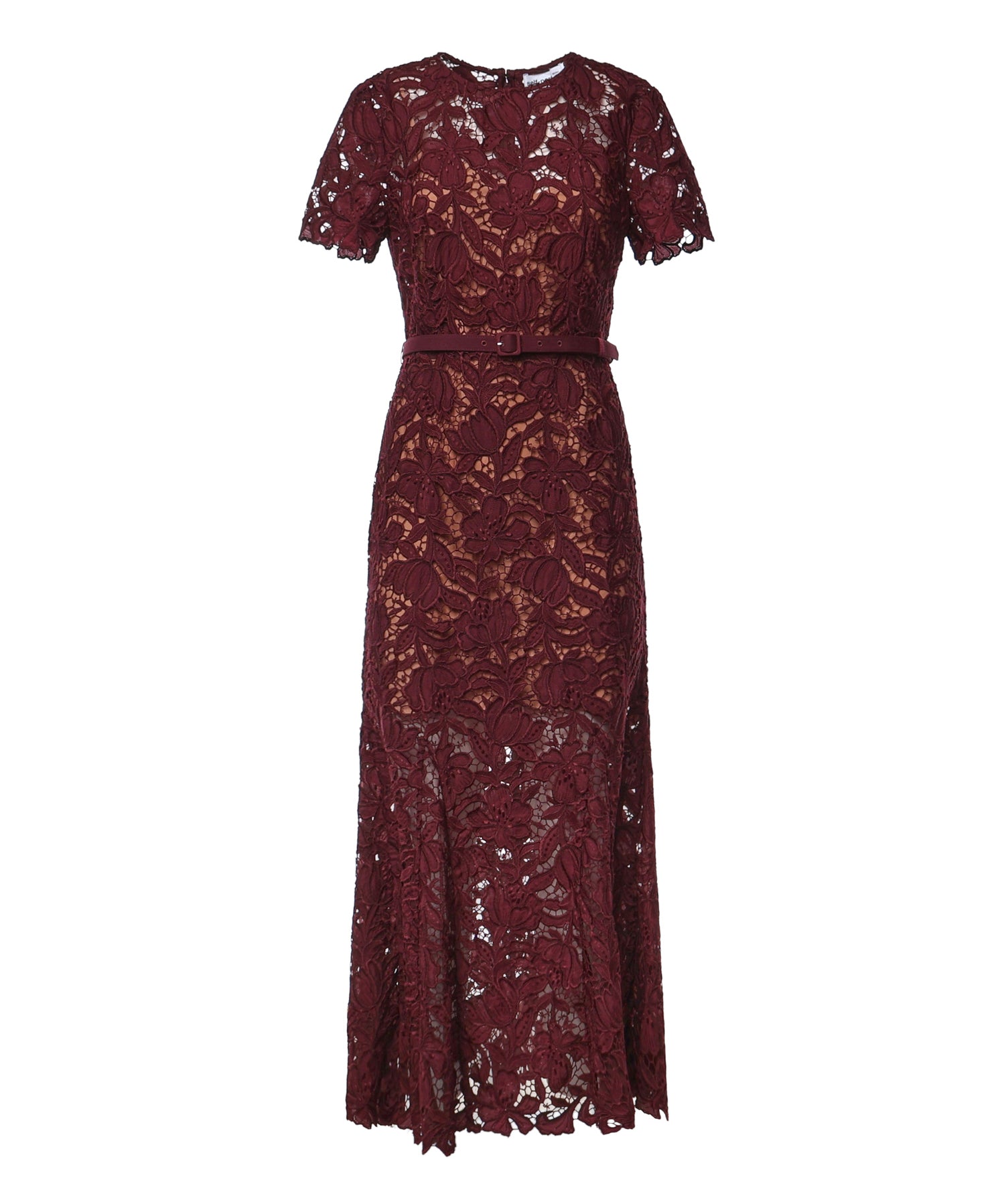 Abiti BURGUNDY LACE MIDI DRESS PF26 107M BU BURBERRY SELF-PORTRAIT