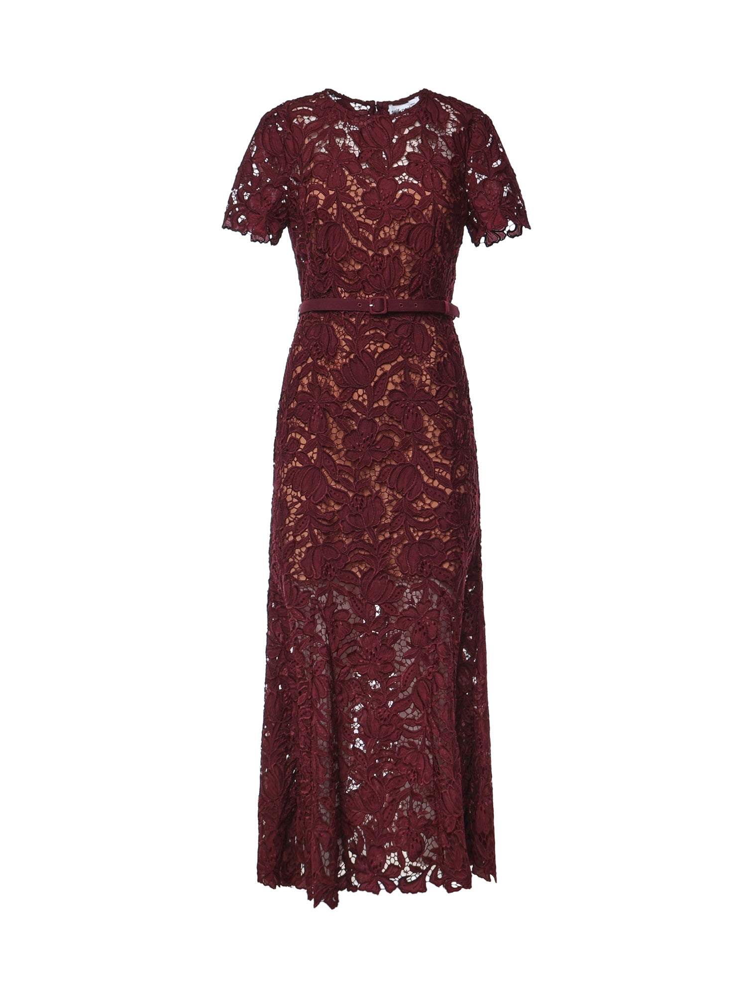 Abiti BURGUNDY LACE MIDI DRESS PF26 107M BU BURBERRY SELF-PORTRAIT