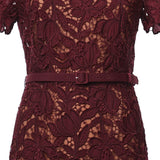 Abiti BURGUNDY LACE MIDI DRESS PF26 107M BU BURBERRY SELF-PORTRAIT