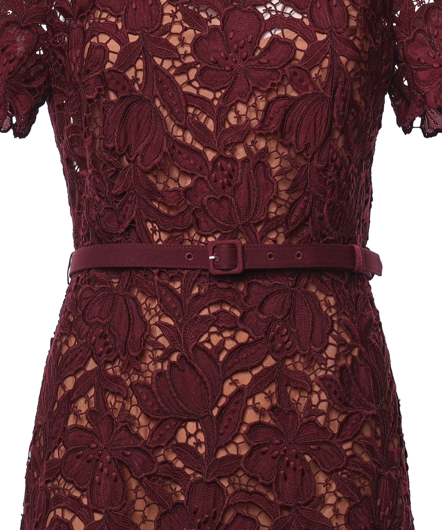 Abiti BURGUNDY LACE MIDI DRESS PF26 107M BU BURBERRY SELF-PORTRAIT