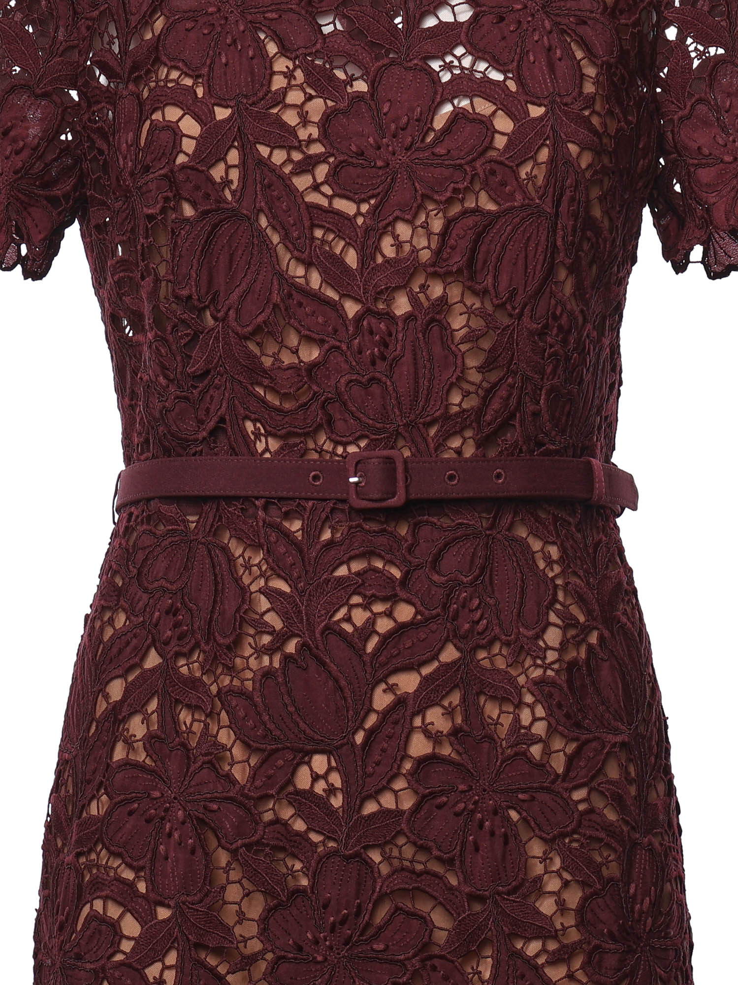 Abiti BURGUNDY LACE MIDI DRESS PF26 107M BU BURBERRY SELF-PORTRAIT