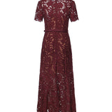 Abiti BURGUNDY LACE MIDI DRESS PF26 107M BU BURBERRY SELF-PORTRAIT