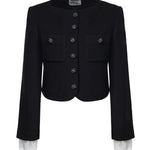 Giubbini  BLACK BUTTON DOWN JKT PF26 006J B BLACK SELF-PORTRAIT
