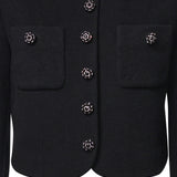 Giubbini  BLACK BUTTON DOWN JKT PF26 006J B BLACK SELF-PORTRAIT