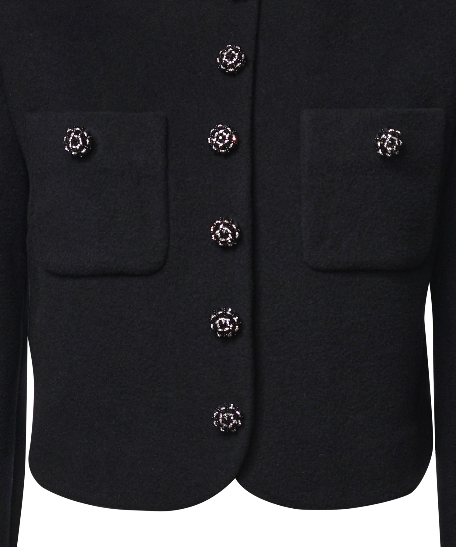 Giubbini  BLACK BUTTON DOWN JKT PF26 006J B BLACK SELF-PORTRAIT