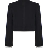 Giubbini  BLACK BUTTON DOWN JKT PF26 006J B BLACK SELF-PORTRAIT
