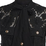 Top  BLACK LACE TIE TOP PF26 111T B BLACK SELF-PORTRAIT