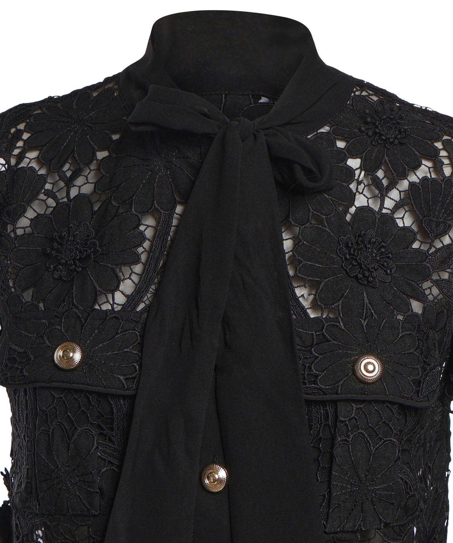 Top  BLACK LACE TIE TOP PF26 111T B BLACK SELF-PORTRAIT
