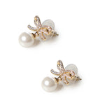 Orecchini GOLD BOW PEARL EARRINGS PF26 600E GD GOLD SELF-PORTRAIT