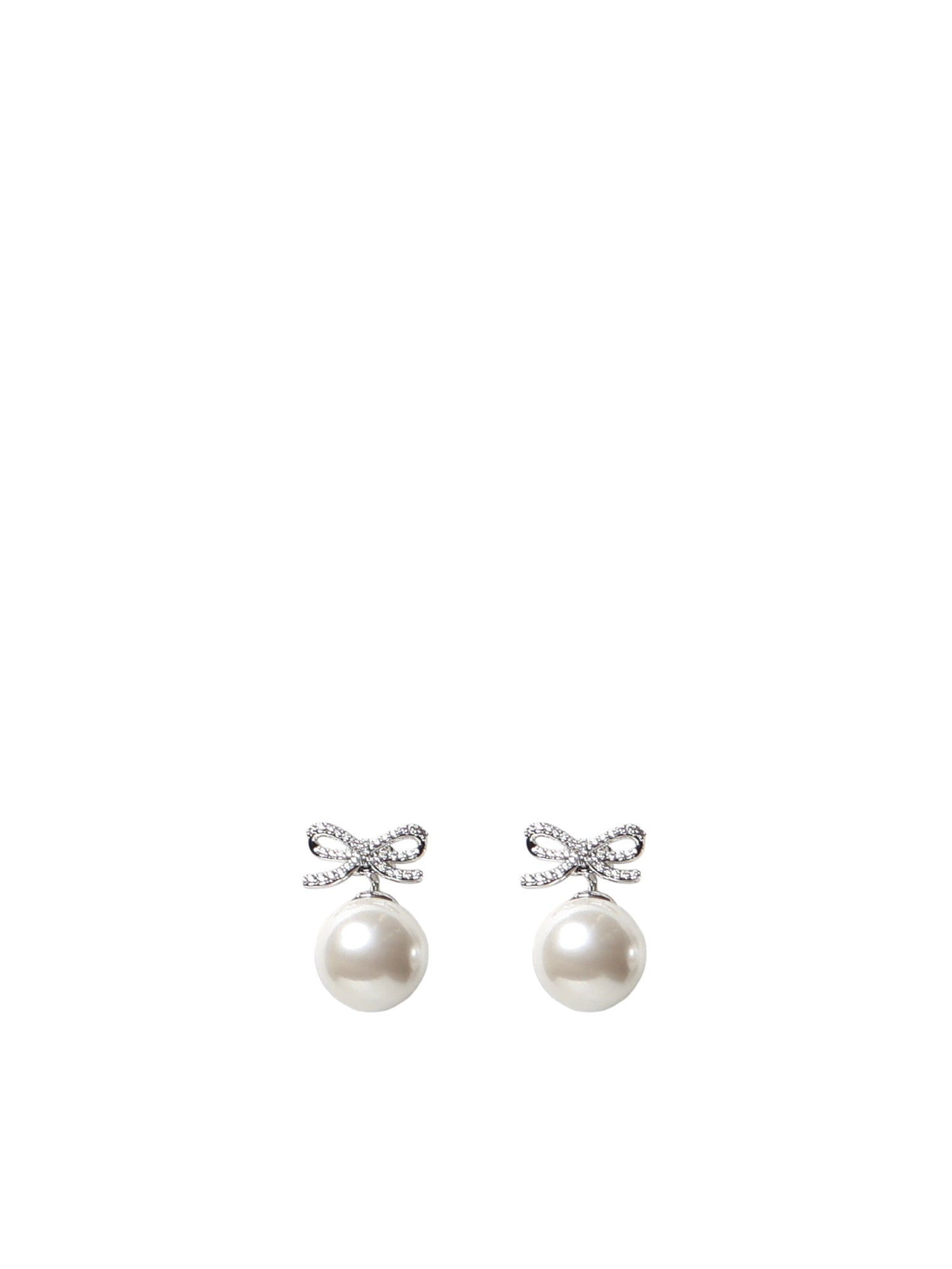 Orecchini BOW PEARL BACK EARRINGS PF26 604E SL CRYSTAL SELF-PORTRAIT