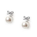 Orecchini BOW PEARL BACK EARRINGS PF26 604E SL CRYSTAL SELF-PORTRAIT