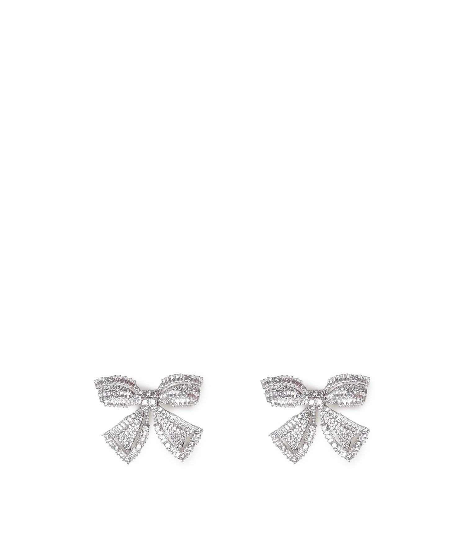 Orecchini CRYSTAL BOW EARRINGS PF26 617E SL SILVER SELF-PORTRAIT