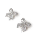 Orecchini CRYSTAL BOW EARRINGS PF26 617E SL SILVER SELF-PORTRAIT