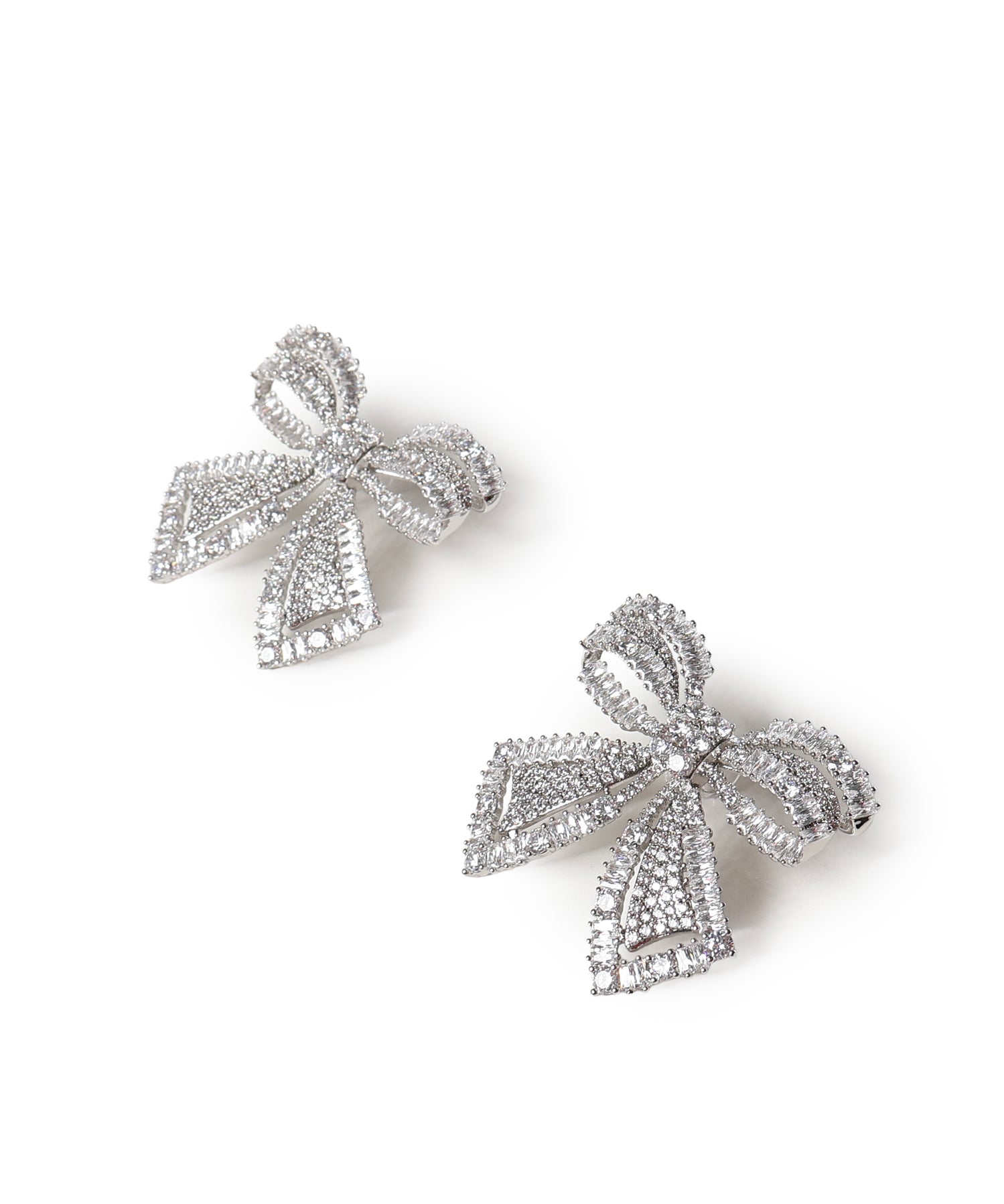 Orecchini CRYSTAL BOW EARRINGS PF26 617E SL SILVER SELF-PORTRAIT