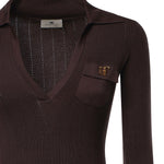Abito ABITO DI MAGLIA DARK CHOCOLATE AM08B66E2 EV9 EV9 ELISABETTA FRANCHI