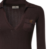 Abito ABITO DI MAGLIA DARK CHOCOLATE AM08B66E2 EV9 EV9 ELISABETTA FRANCHI