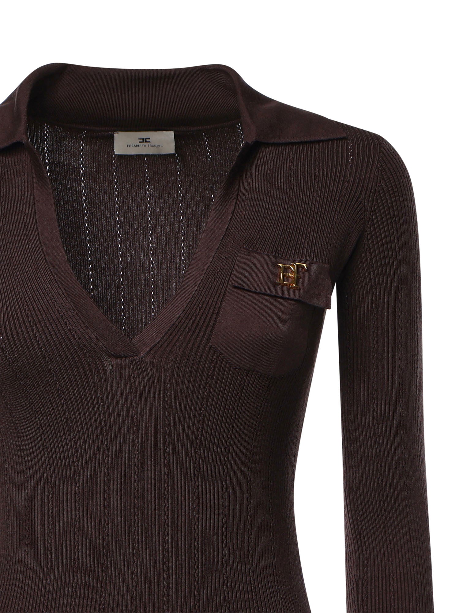 Abito ABITO DI MAGLIA DARK CHOCOLATE AM08B66E2 EV9 EV9 ELISABETTA FRANCHI