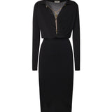 Abito ABITO DI MAGLIA NERO AM19S66E2 110 110 ELISABETTA FRANCHI