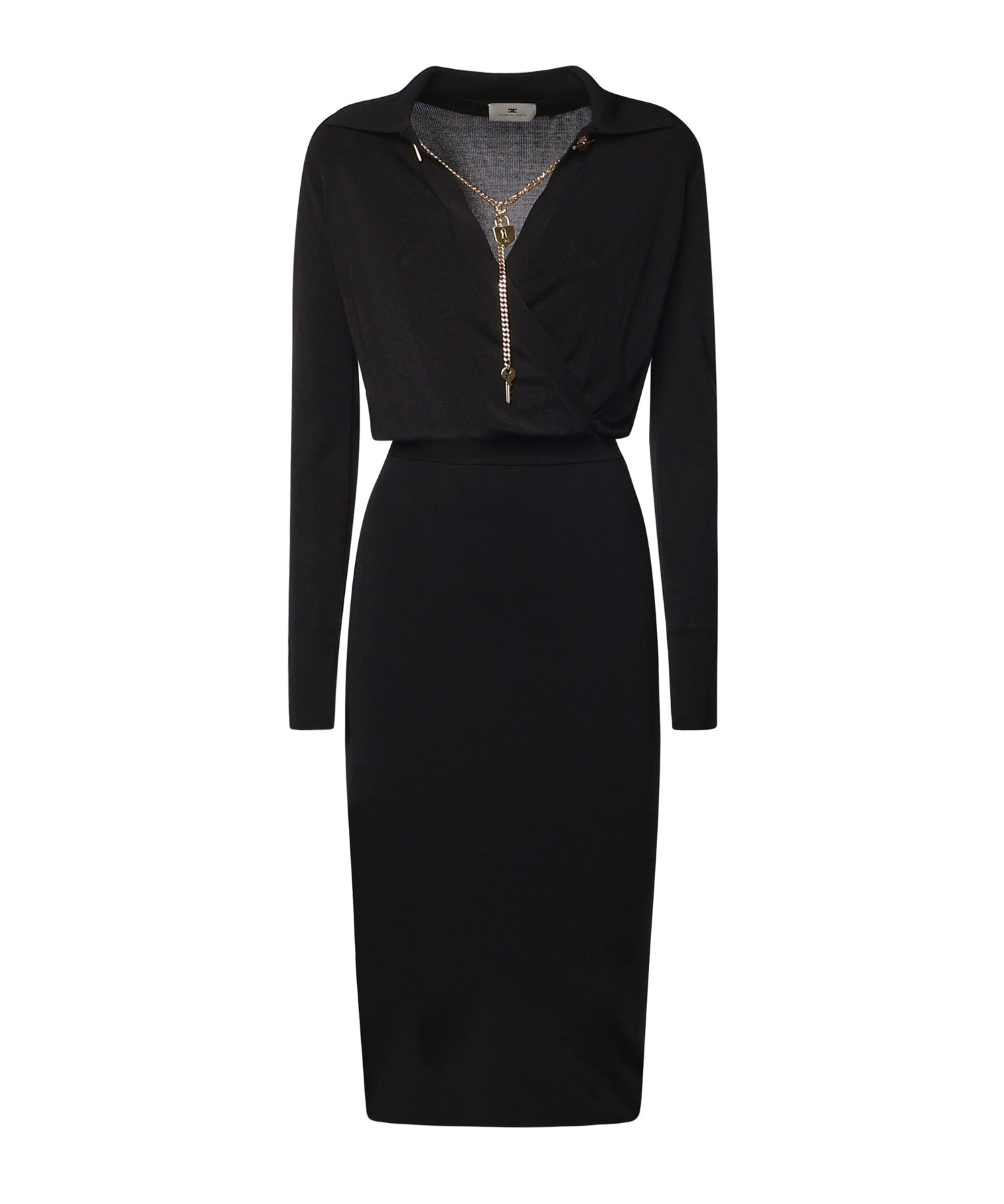 Abito ABITO DI MAGLIA NERO AM19S66E2 110 110 ELISABETTA FRANCHI