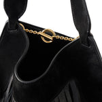 Borsa LOTUS NANO FRINGE TOTE BLK H2064 1054 200 200 KHAITE