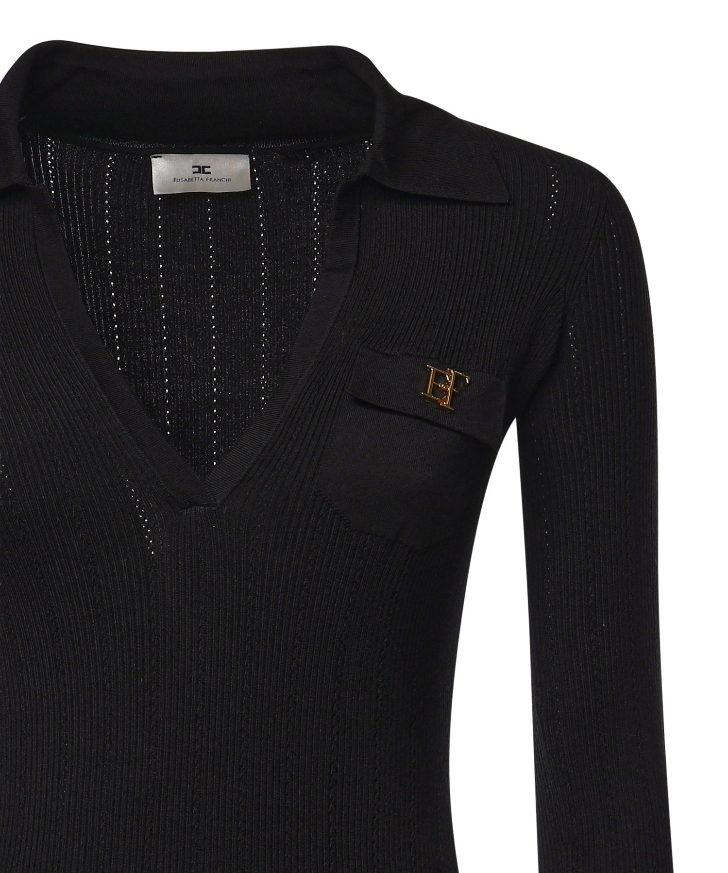 Abito ABITO DI MAGLIA NERO AM08B66E2 110 110 ELISABETTA FRANCHI