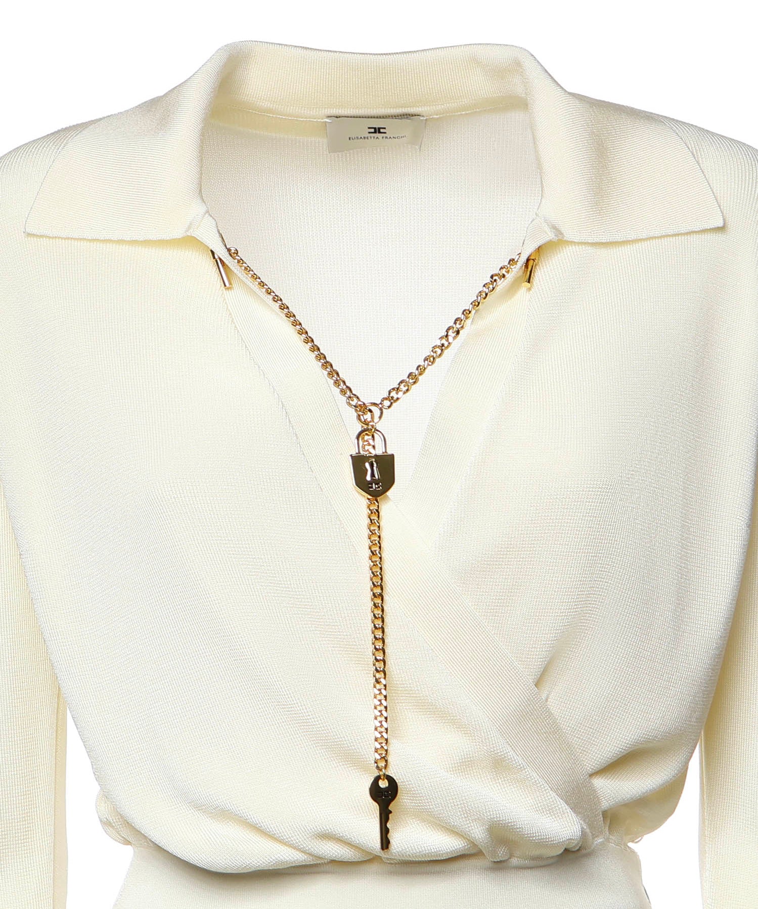 Abito ABITO DI MAGLIA BURRO AM19S66E2 193 193 ELISABETTA FRANCHI