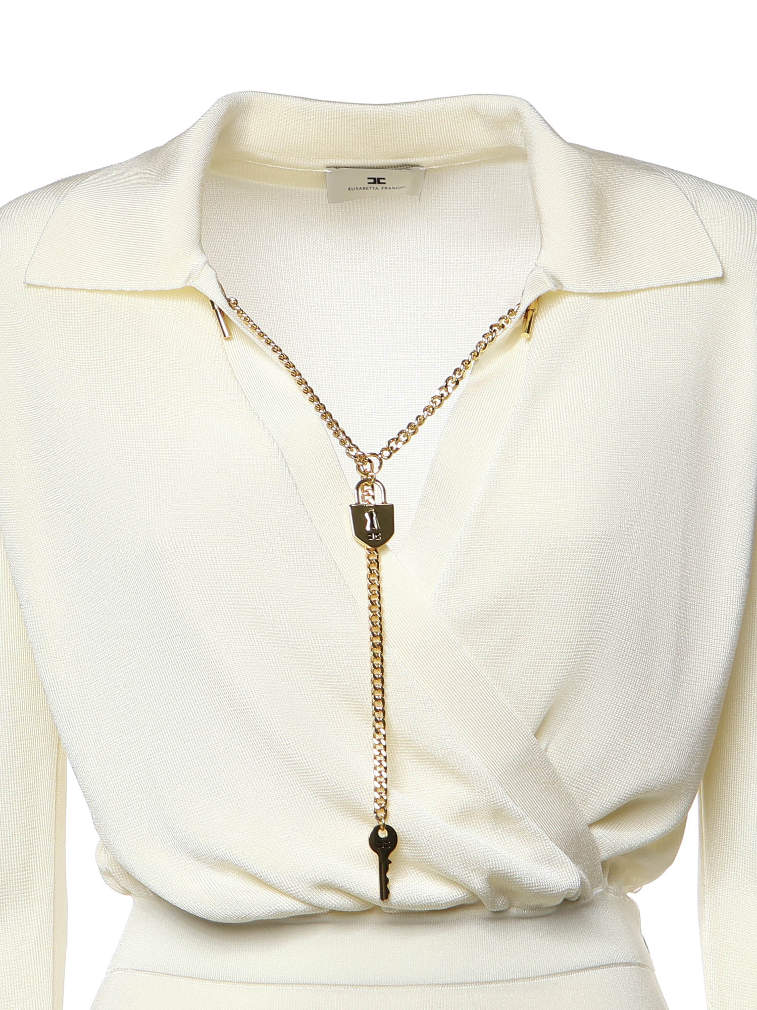Abito ABITO DI MAGLIA BURRO AM19S66E2 193 193 ELISABETTA FRANCHI