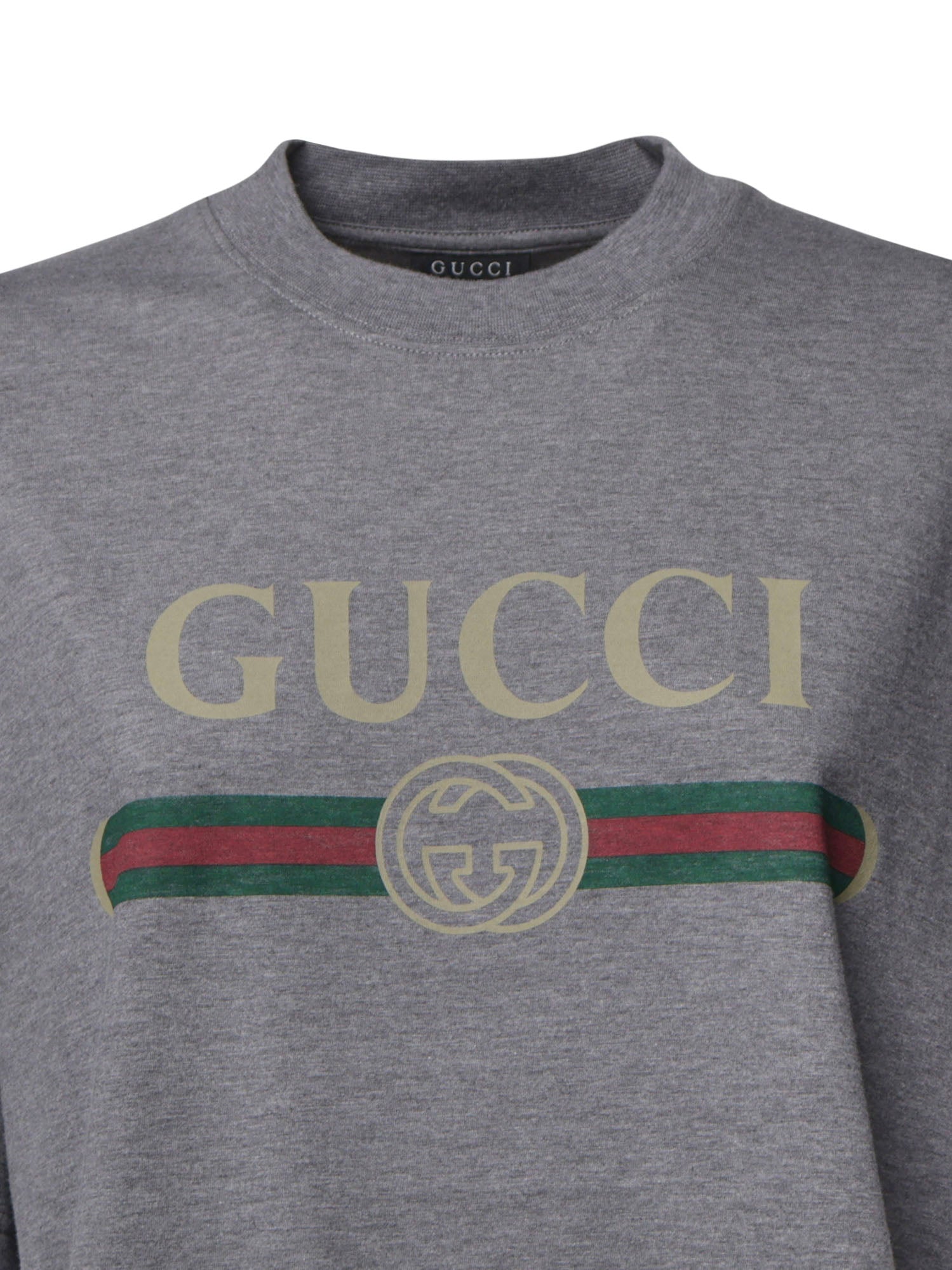 T-shirt S/S REGULAR T-SHIRT COTTON MEL  GRAPHITE 865015 XJH1R 1230 1230 GUCCI