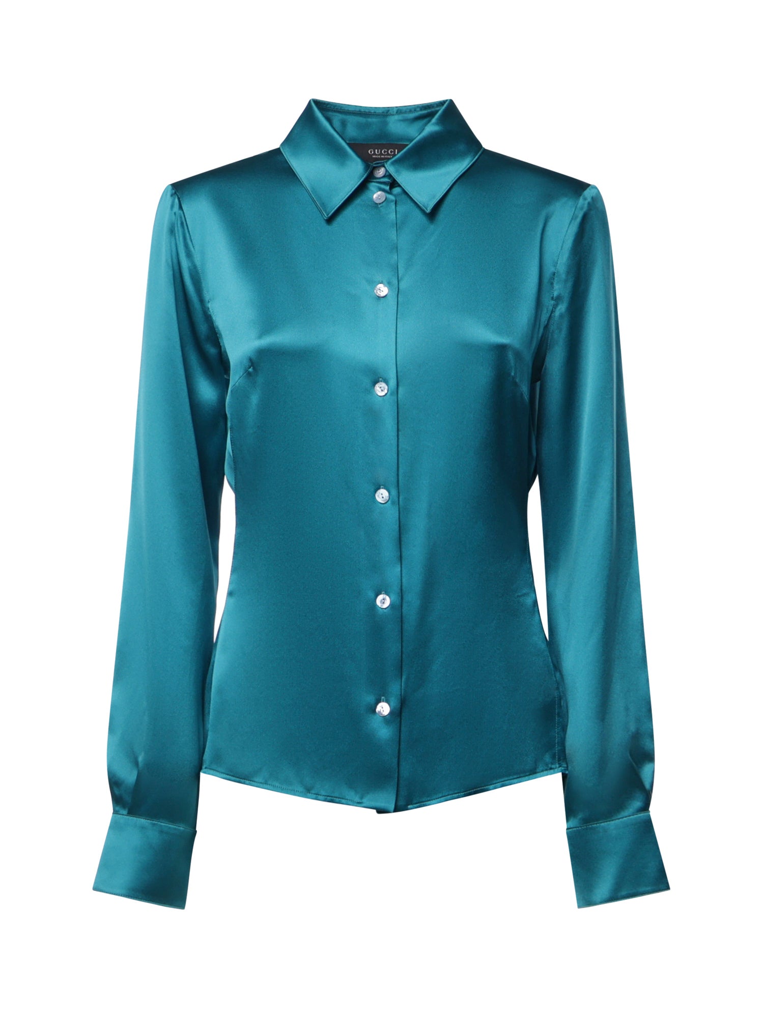 Camicie SHIRT SILK SATIN PERIWINKLE 875614 ZHS19 4598 4598 GUCCI