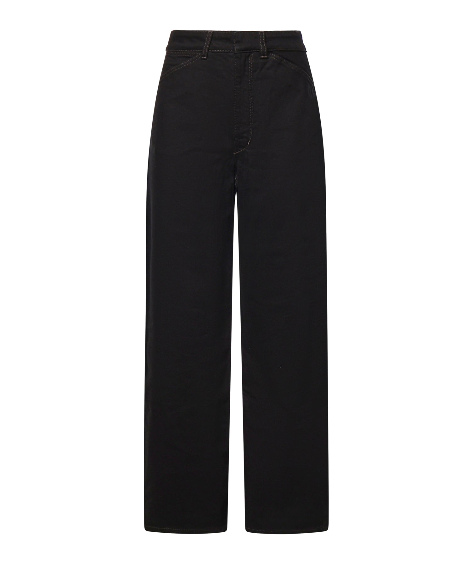 Pantaloni HIGH WAISTED CURVED PANTS BLACK PA1264 LD1055 BK999 BK999 LEMAIRE