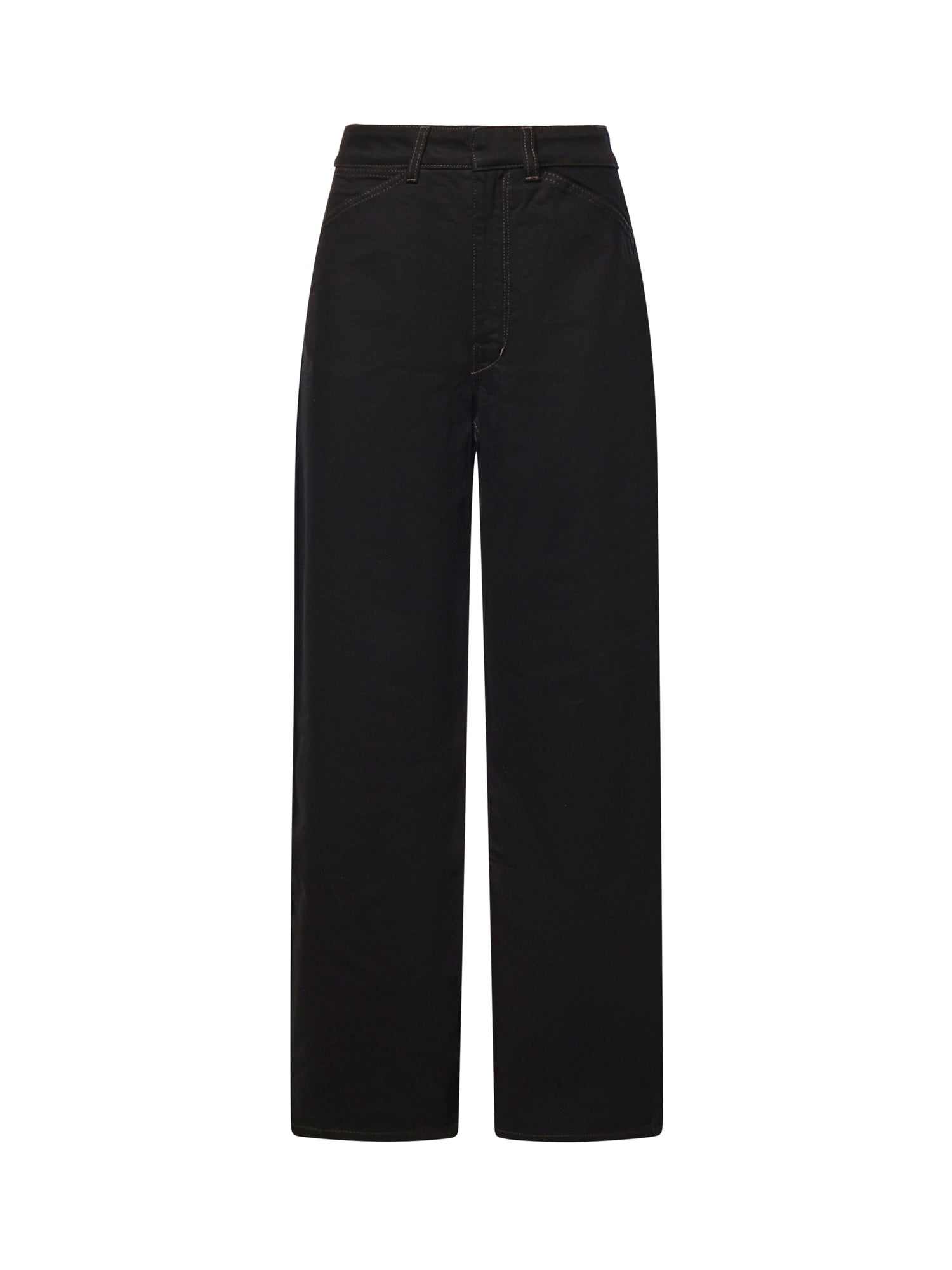 Pantaloni HIGH WAISTED CURVED PANTS BLACK PA1264 LD1055 BK999 BK999 LEMAIRE