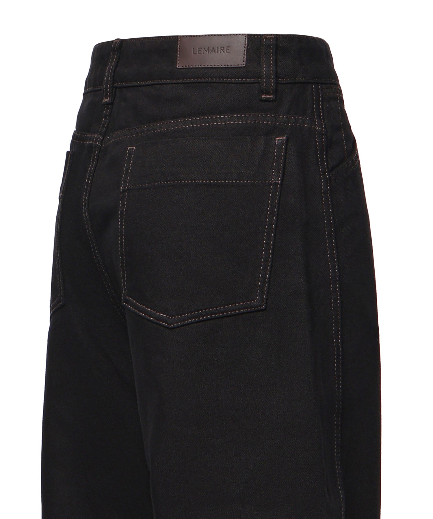 Pantaloni HIGH WAISTED CURVED PANTS BLACK PA1264 LD1055 BK999 BK999 LEMAIRE