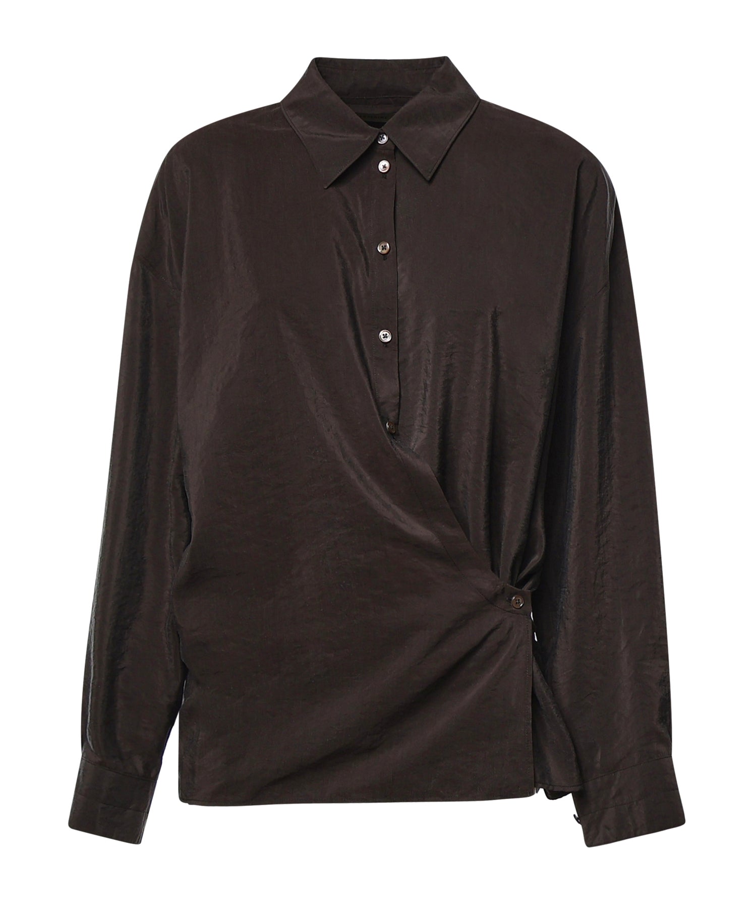 Camicie STRAIGHT COLLAR TWISTED SHIRT LICORICE SH1141 LF1308 BR532 BR532 LEMAIRE