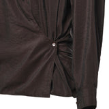 Camicie STRAIGHT COLLAR TWISTED SHIRT LICORICE SH1141 LF1308 BR532 BR532 LEMAIRE