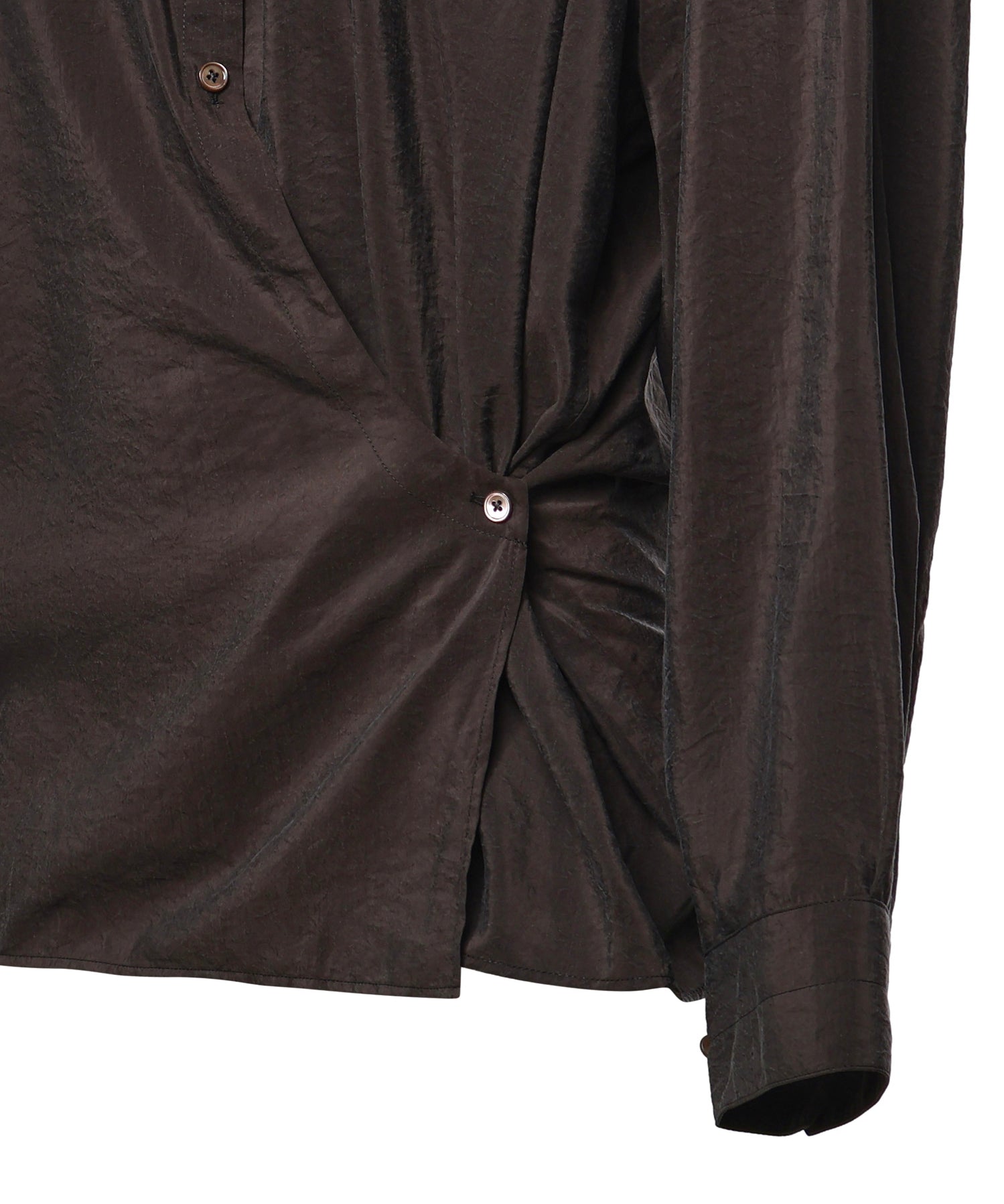 Camicie STRAIGHT COLLAR TWISTED SHIRT LICORICE SH1141 LF1308 BR532 BR532 LEMAIRE